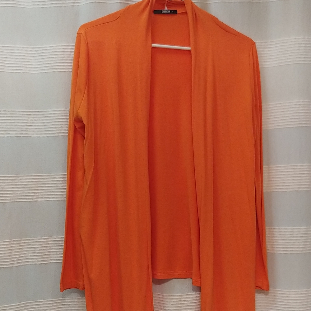 Flowy Orange Long Sleeve Sweater